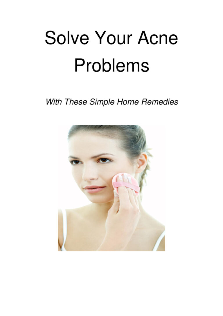 Solve Your Acne Problems with These Simple Home Remedies PDF Download – Unknown Author