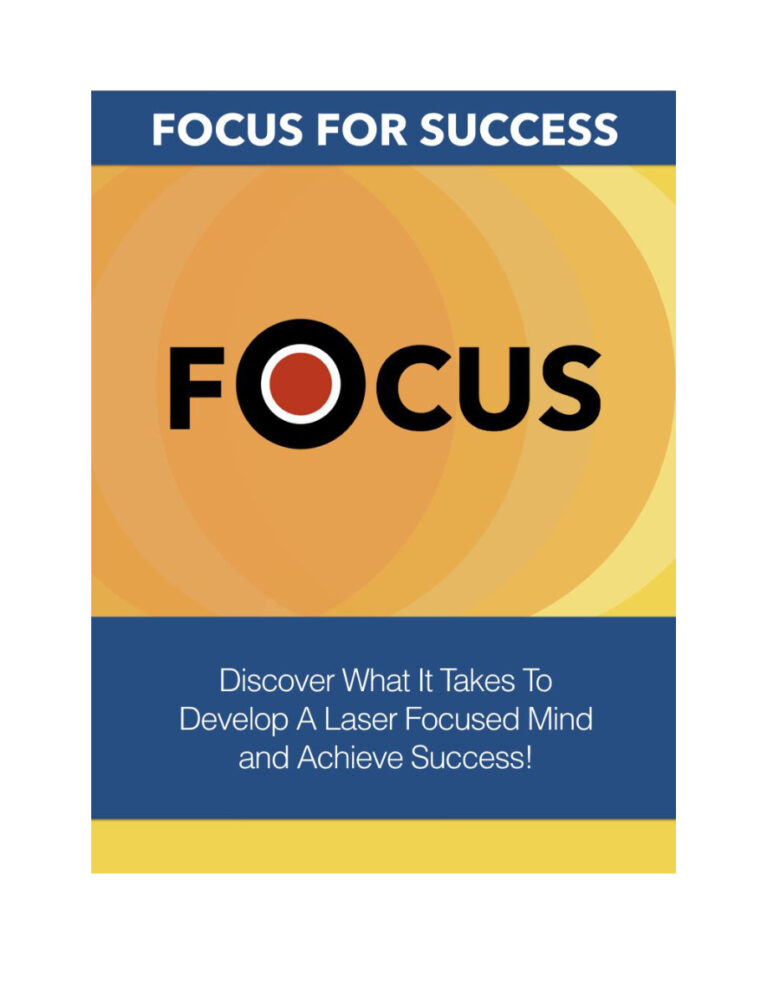 Focus for Success PDF Download – Unknown Author