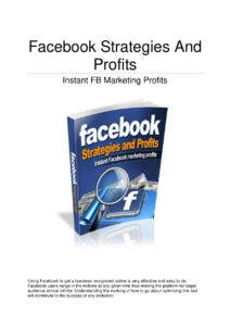 6831c698d58b6 facebook strategies and profits instant fb marketing profits Kitap Kapağı