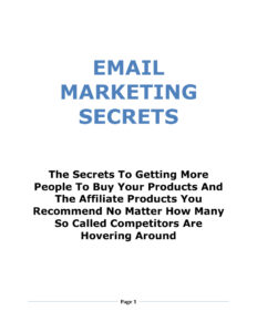 6832fb5c2cb4a email marketing secrets the secrets to getting more people to buy your products Kitap Kapağı