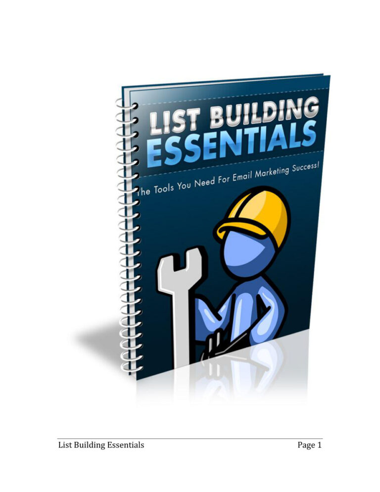 List Building Essentials PDF Download – Unknown Author
