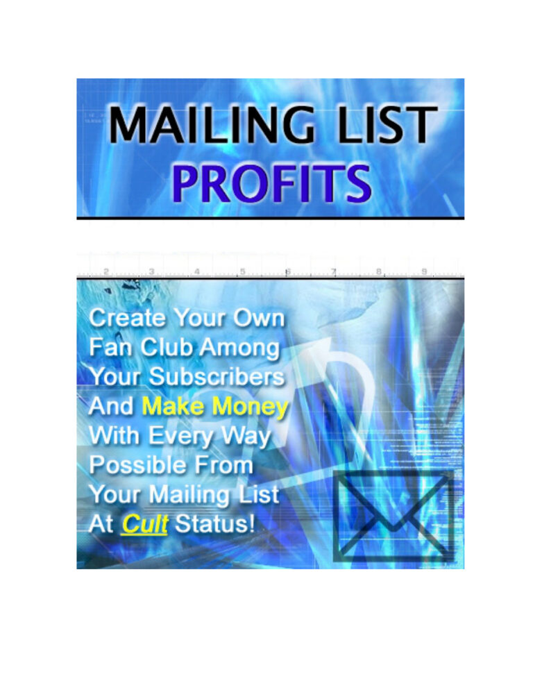 Mailing List Profits PDF Download – Unknown Author