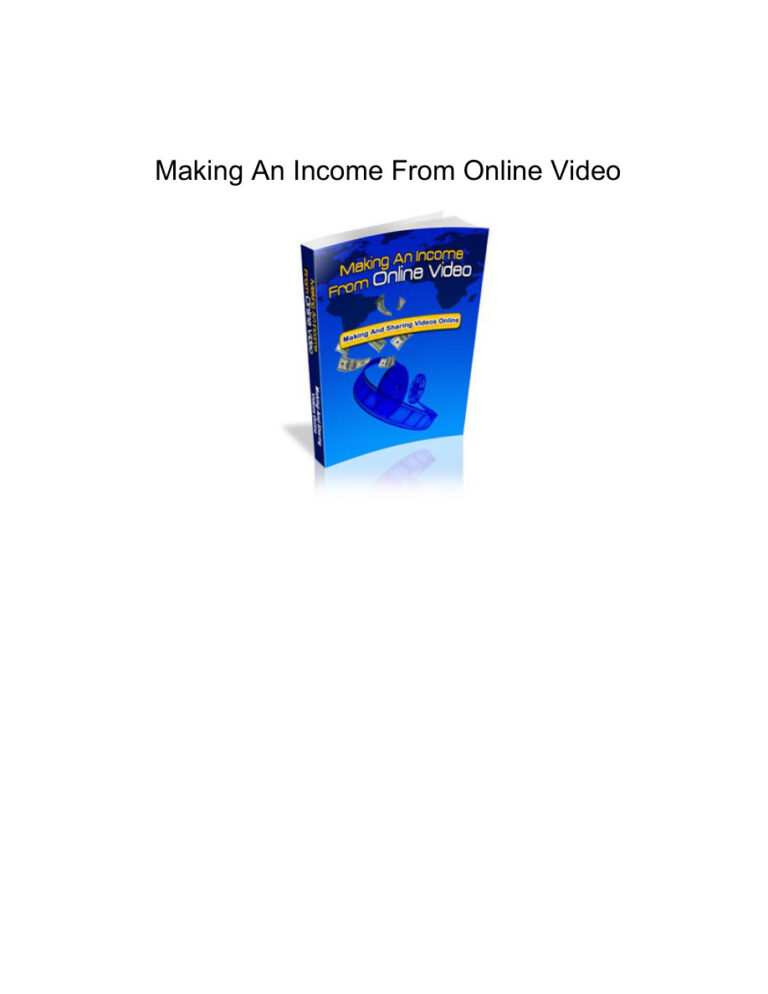 Making an Income from Online Video PDF Download – Unknown Author