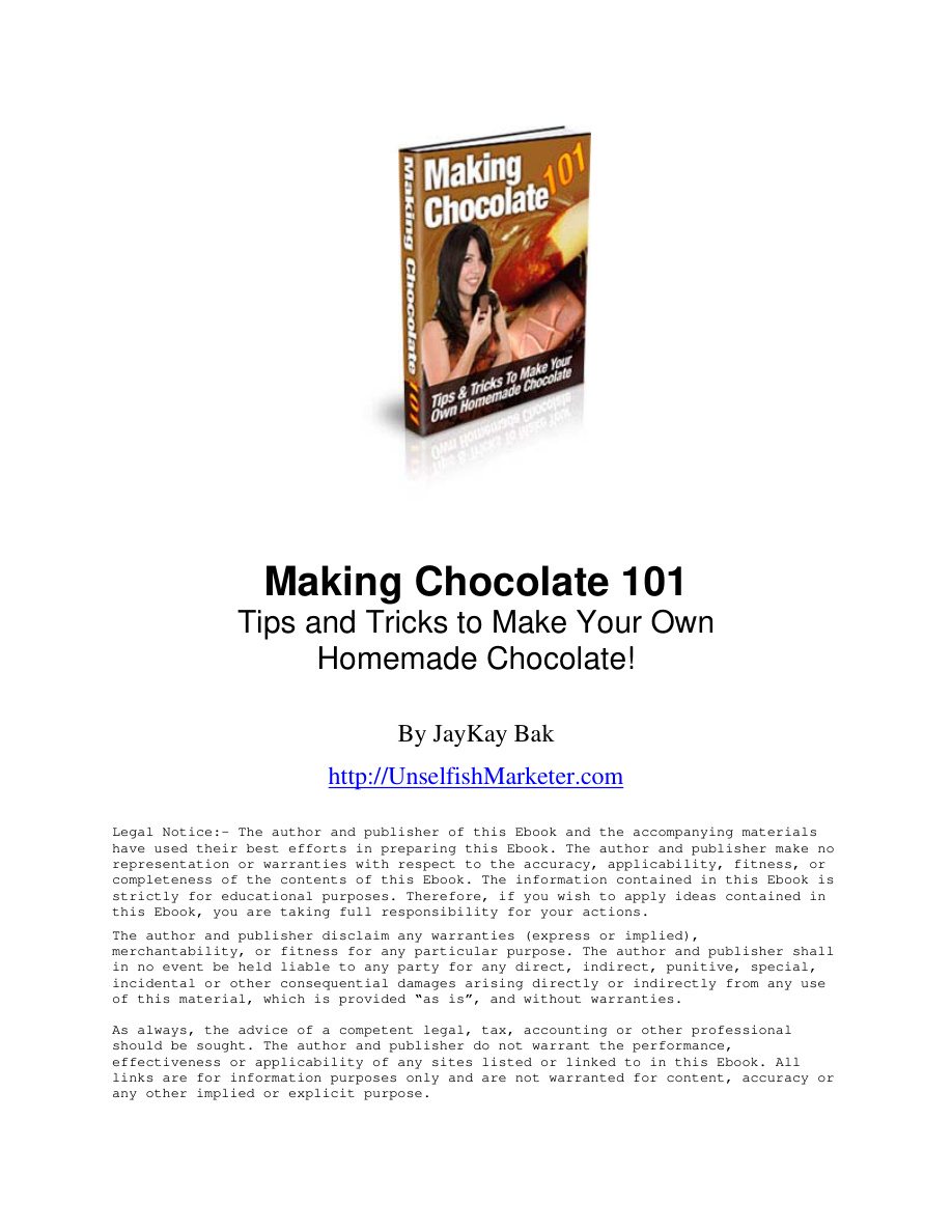 Making Chocolate 101 PDF Download