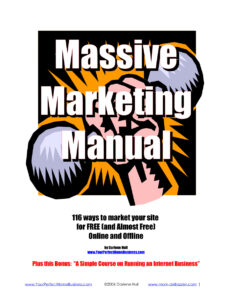 6836ad96bb6bb massive marketing manual 116 ways to market your site for free and almostfree online and offline Kitap Kapağı