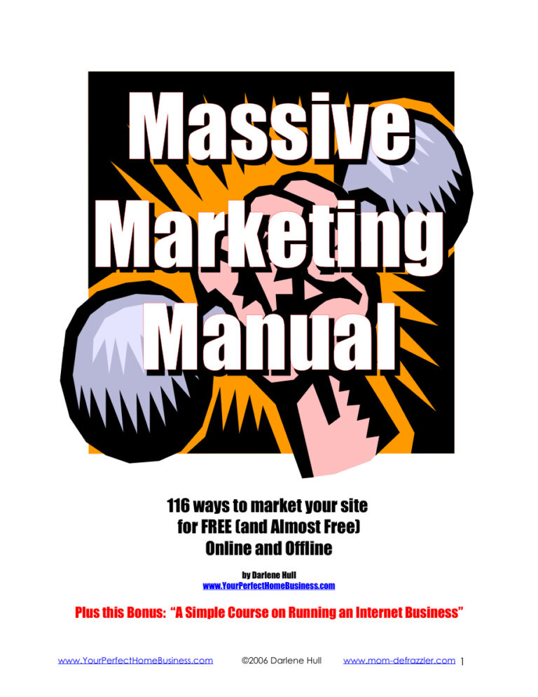 Massive Marketing Manual PDF Download – Unknown Author