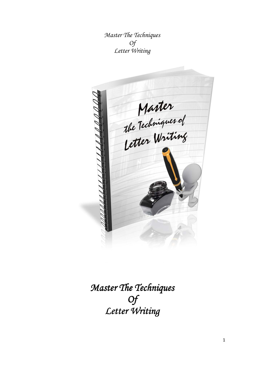Master the Techniques of Letter Writing PDF Download