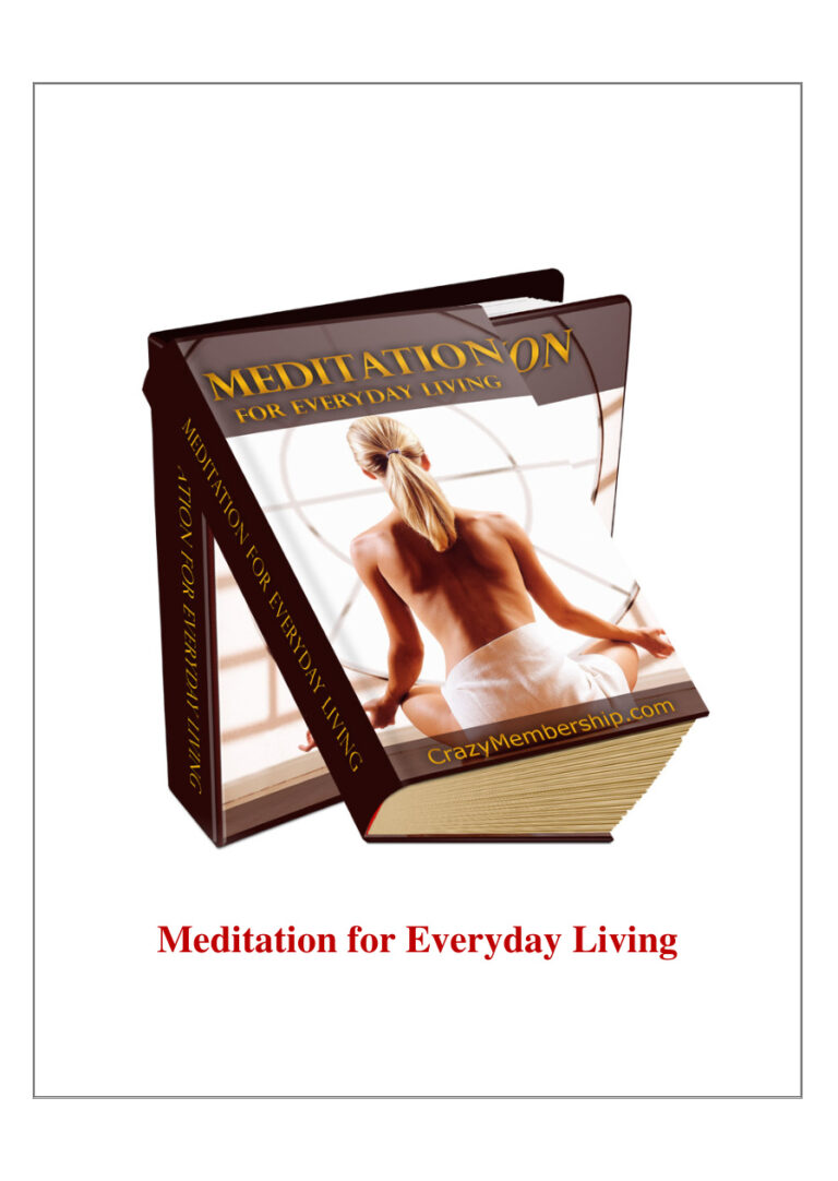 683787c373557 meditation for everyday living Kitap Kapağı