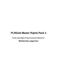 683819268927d membership juggernaut private label rights product instruction manual for membership juggernaut Kitap Kapağı