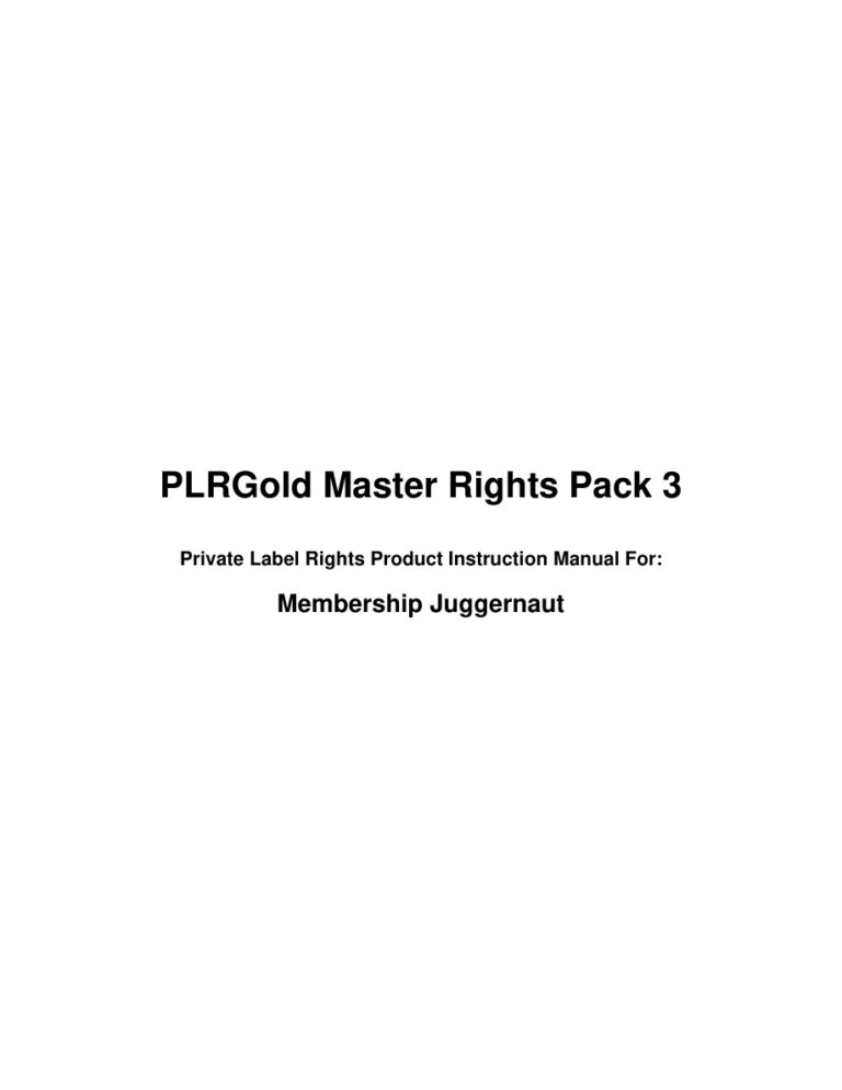 Membership Juggernaut PDF Download – Unknown Author