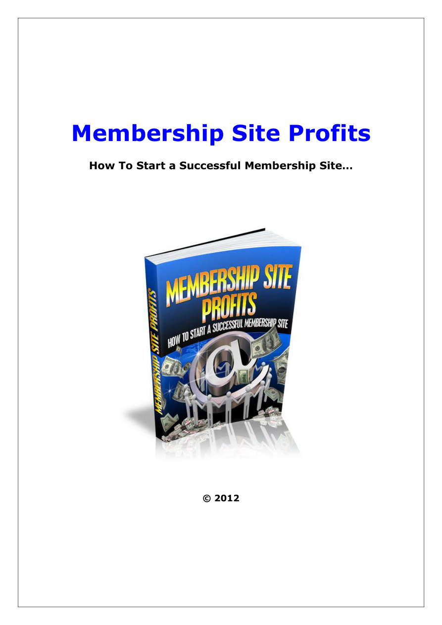 How to Start a Successful Membership Site PDF Download