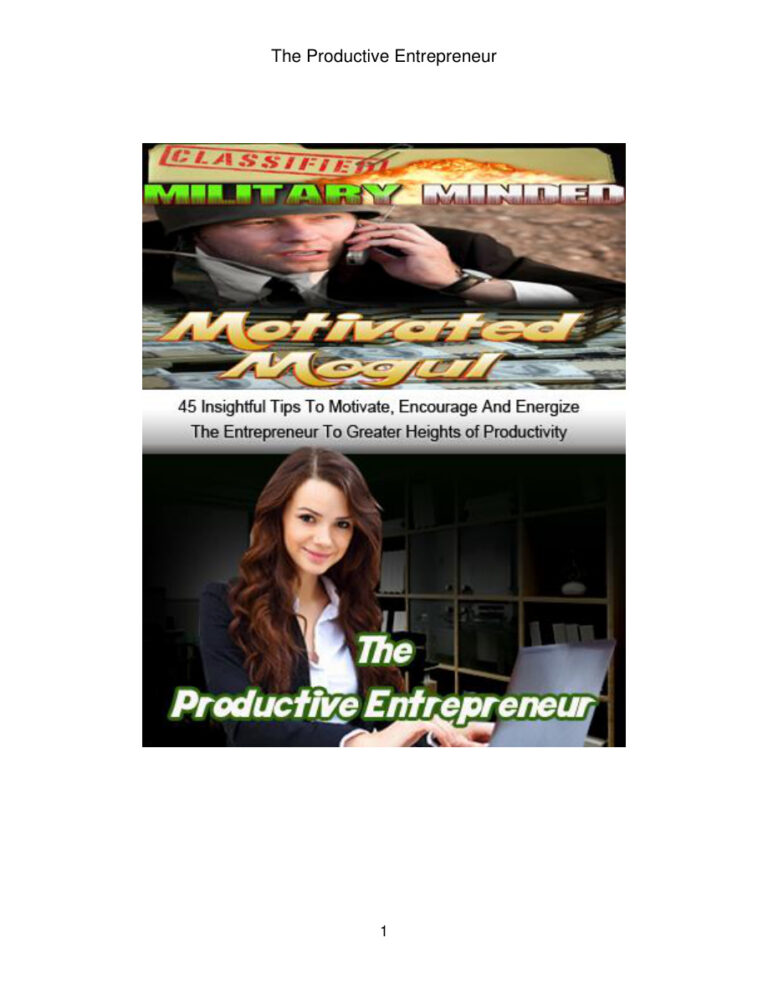 The Military Minded Productive Entrepreneur PDF Download – Unknown Author