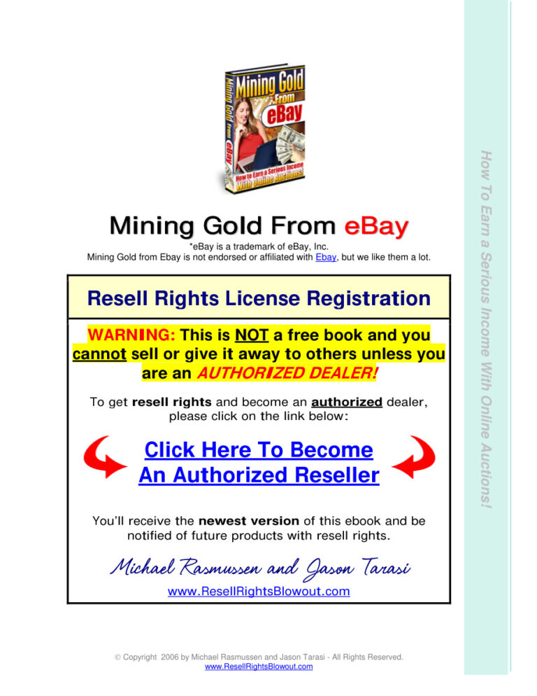 Mining Gold from eBay PDF Download – Unknown Author