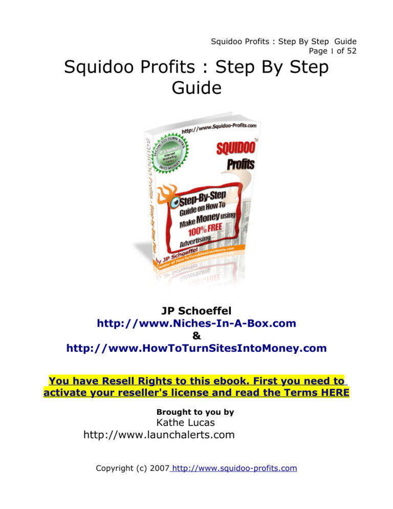 Squidoo Profits PDF Download – Unknown Author