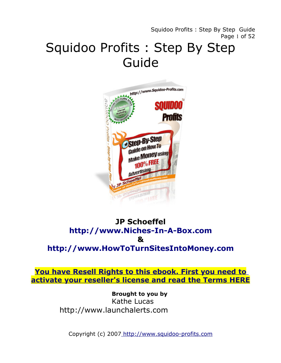 Squidoo Profits PDF Download