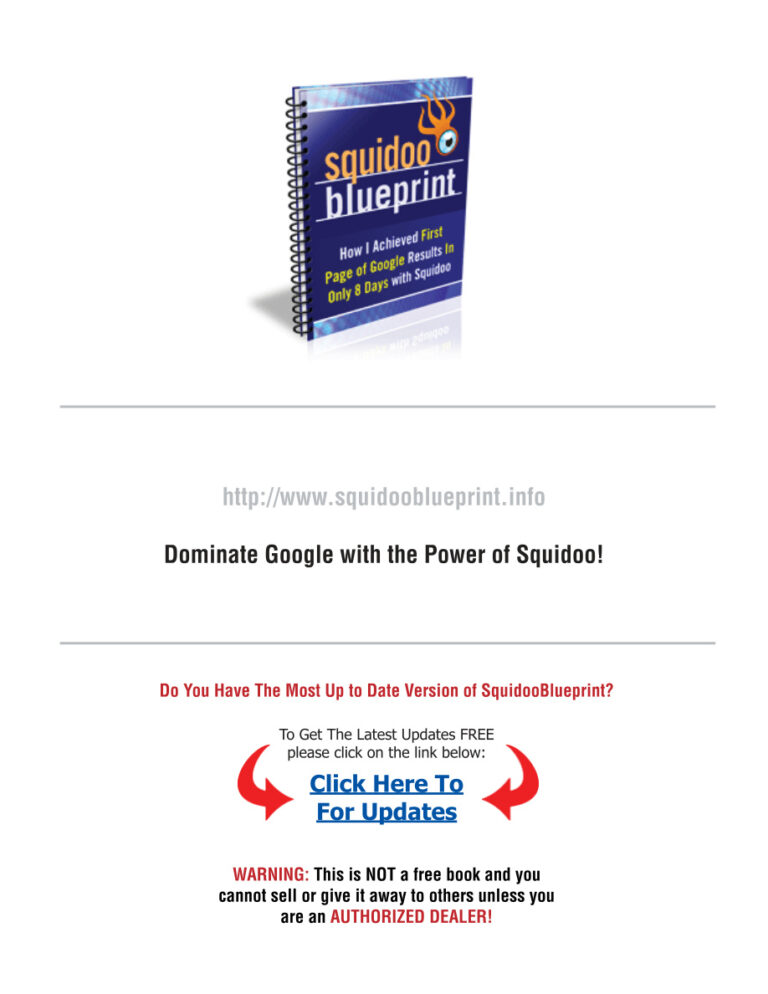 Squidoo Blueprint PDF Download – Unknown Author