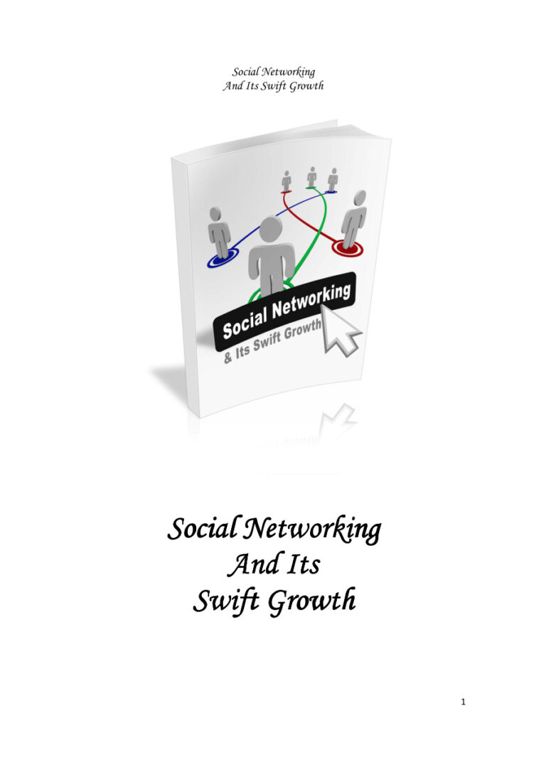 Social Networking and Its Swift Growth PDF Download – Unknown Author