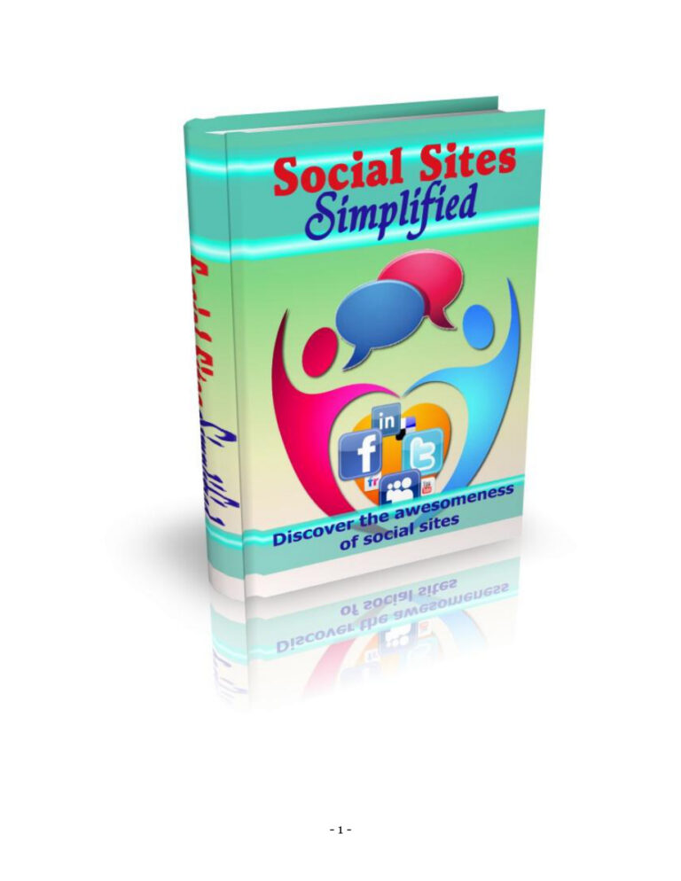 Social Sites Simplified PDF Download – Unknown Author