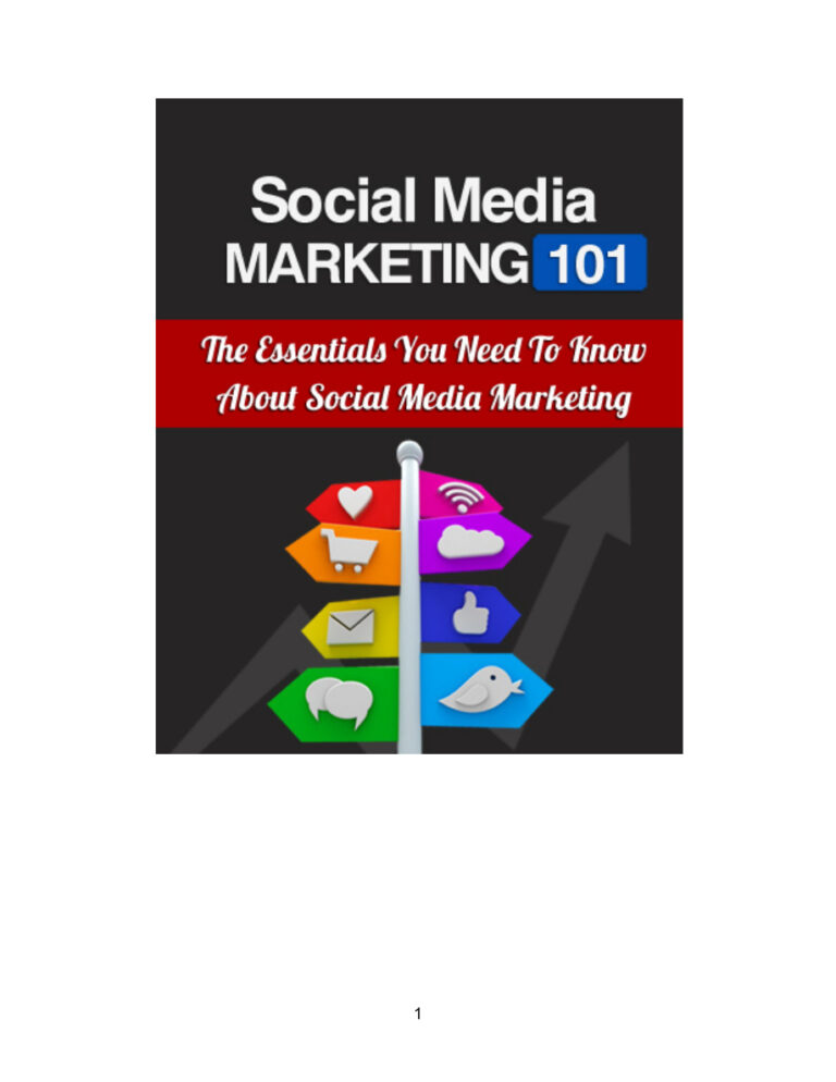 Social Media Marketing 101 PDF Download – Unknown Author