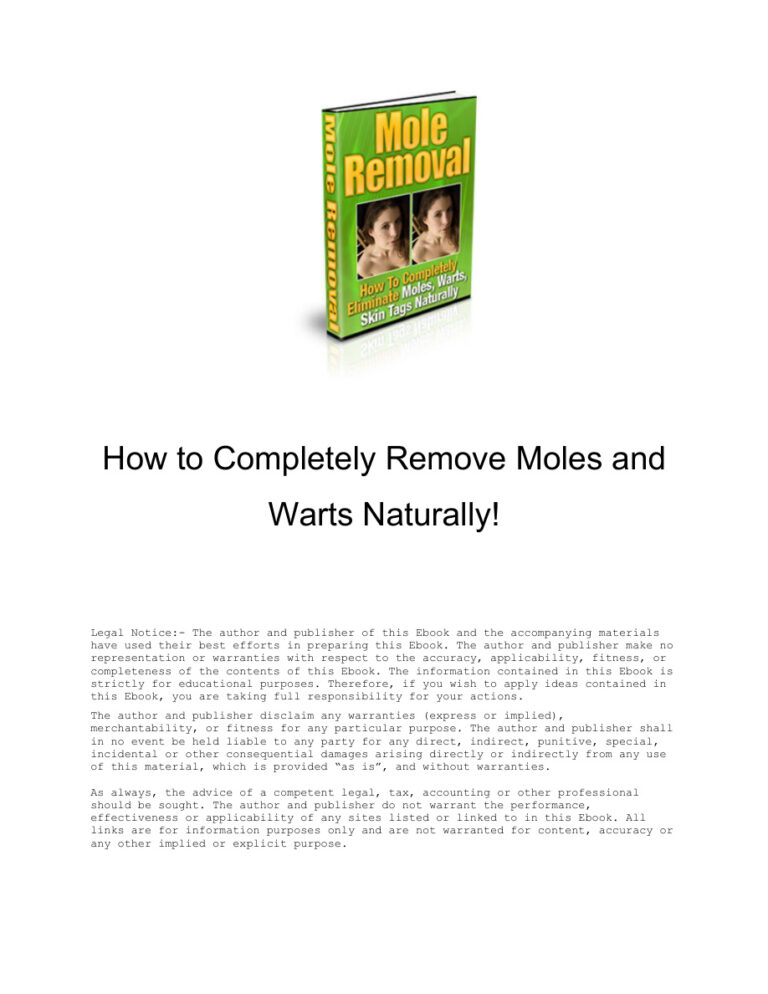 Mole Removal PDF Download – Unknown Author