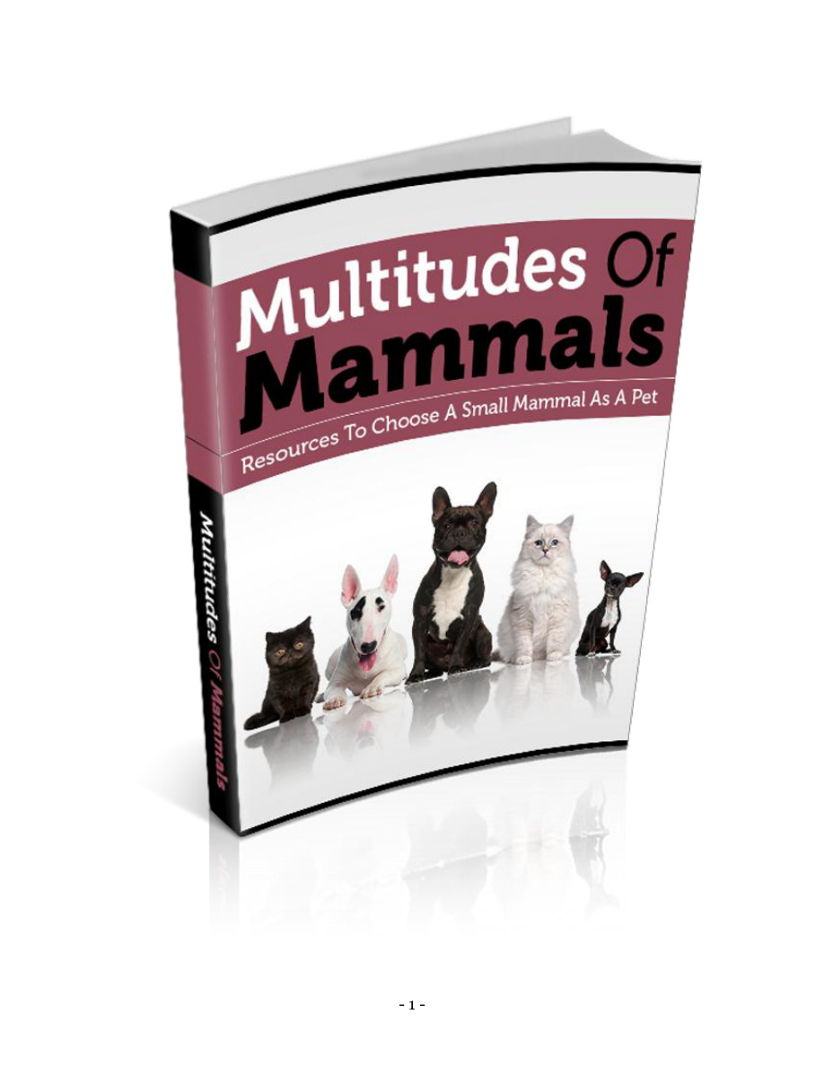 Multitudes of Mammals PDF Download