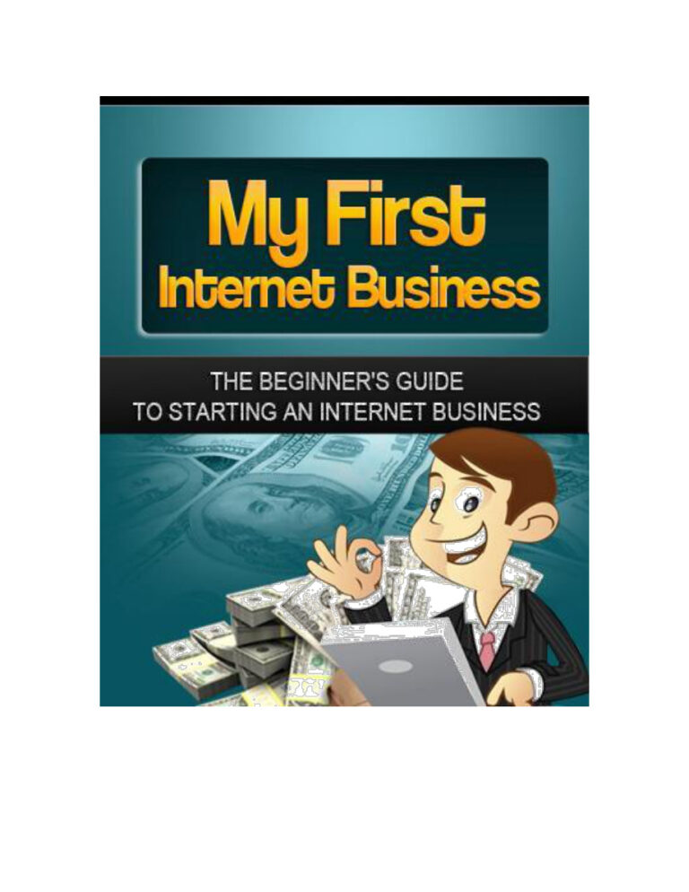 My First Internet Business PDF Download – Unknown Author