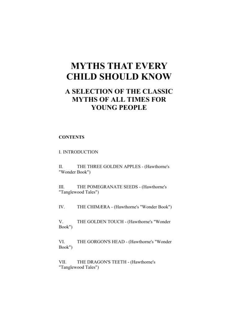 683d8c33a25a2 myths that every child should know a selection of the classic myths of all times for young people Kitap Kapağı