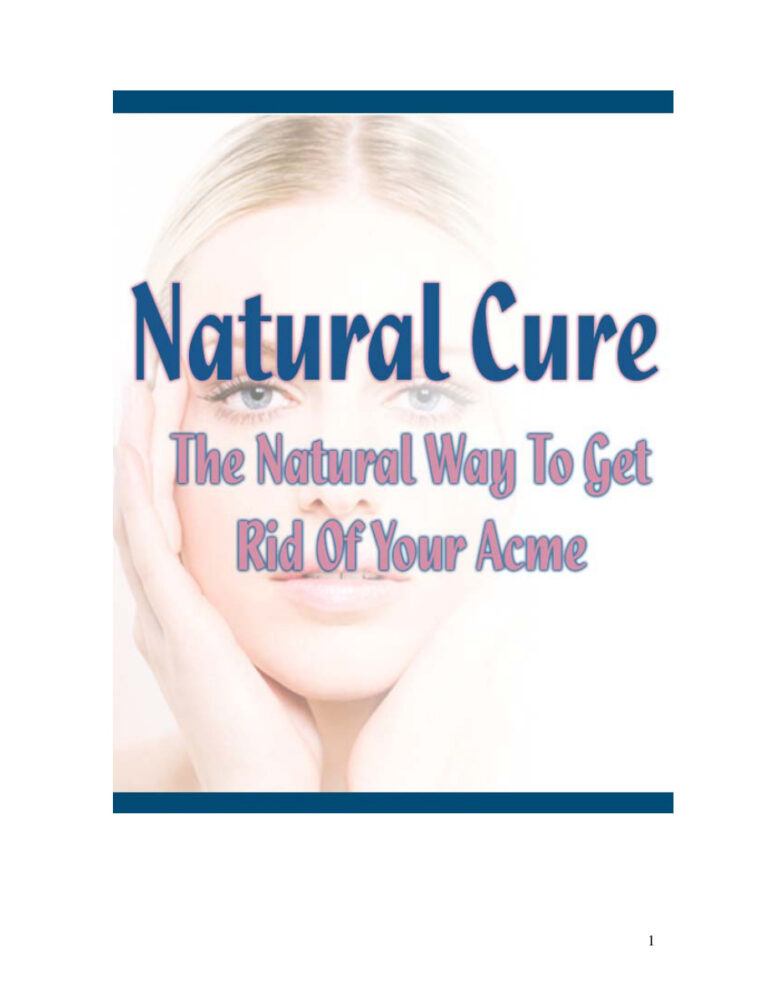 Natural Ways to Get Rid of Acne PDF Download – Unknown Author