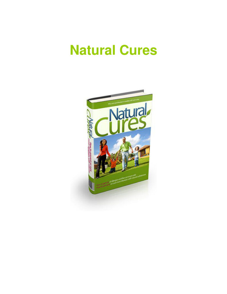 Natural Cures PDF Download – Unknown Author