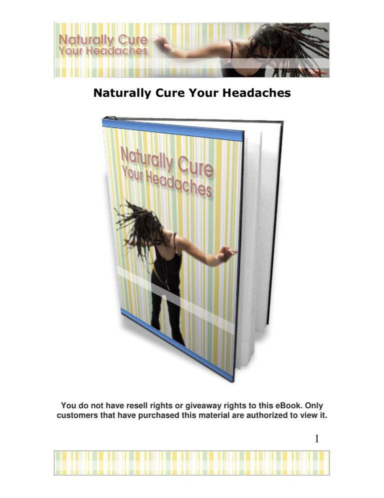 Naturally Cure Your Headaches PDF Download – Unknown Author