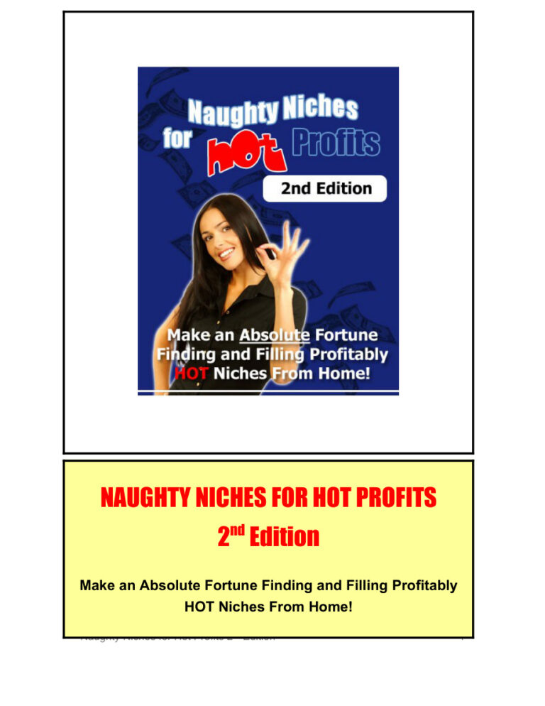 Naughty Niches for Hot Profits PDF Download – Unknown Author