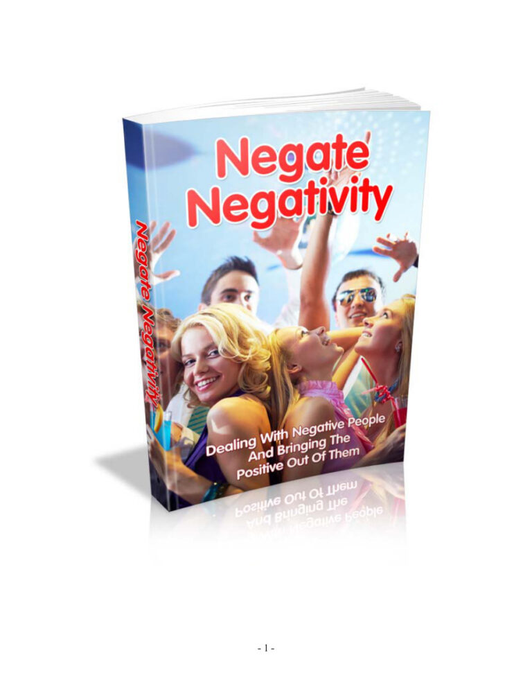 Negate Negativity PDF Download – Unknown Author