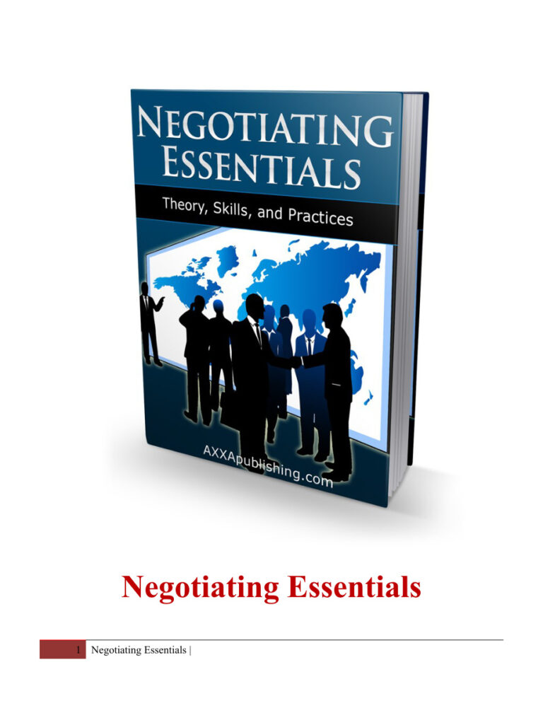 Negotiating Essentials PDF Download – Unknown Author