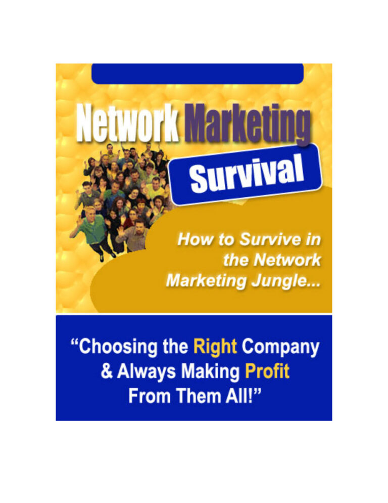 Network Marketing Survival PDF Download – Unknown Author