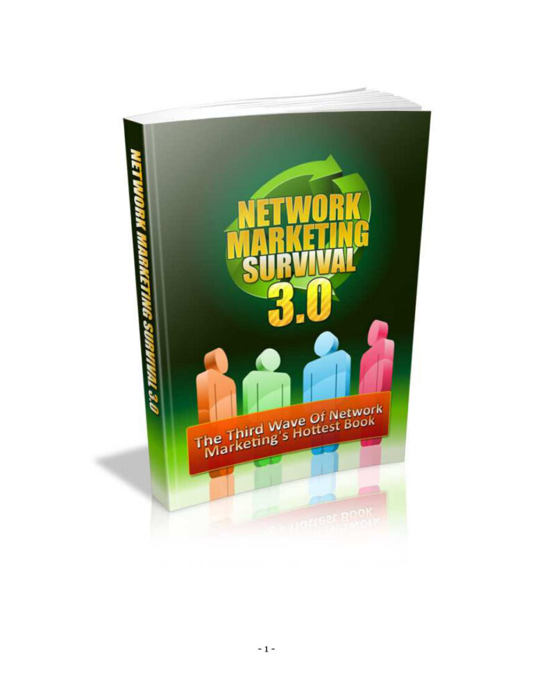 Network Marketing Survival 3 PDF Download – Unknown Author