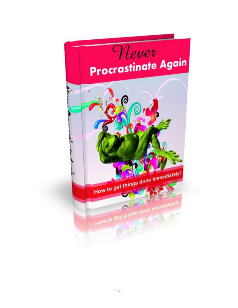 Never Procrastinate Again PDF Download – Unknown Author
