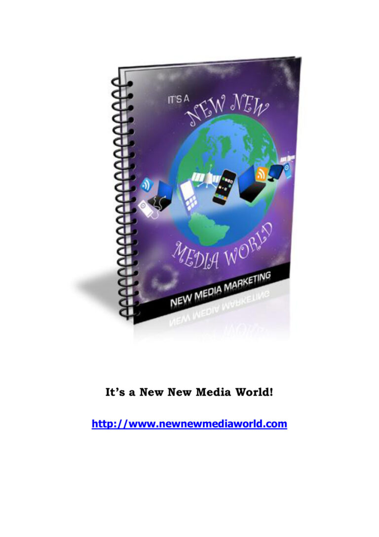 It’s a New, New Media World PDF Download – Unknown Author