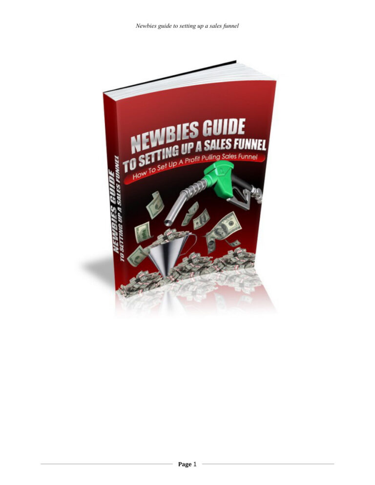 Newbie’s Guide to Setting Up a Sales Funnel PDF Download – Unknown Author