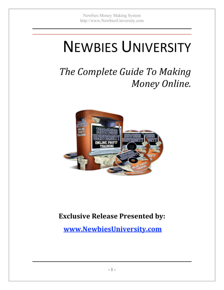 Newbies University PDF Download – Unknown Author