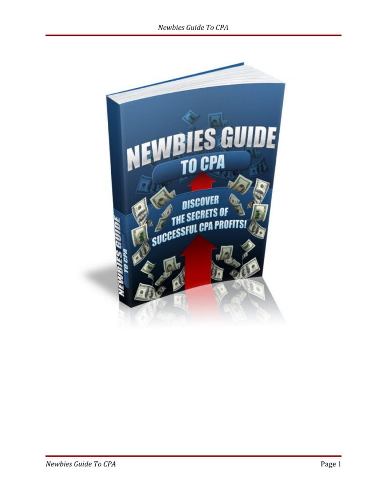 Newbie’s Guide to CPA PDF Download – Unknown Author