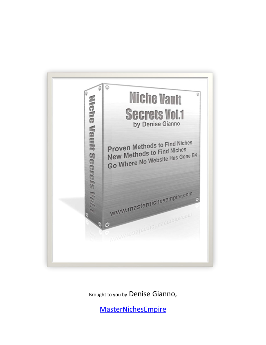 Niche Vault Secrets PDF Download