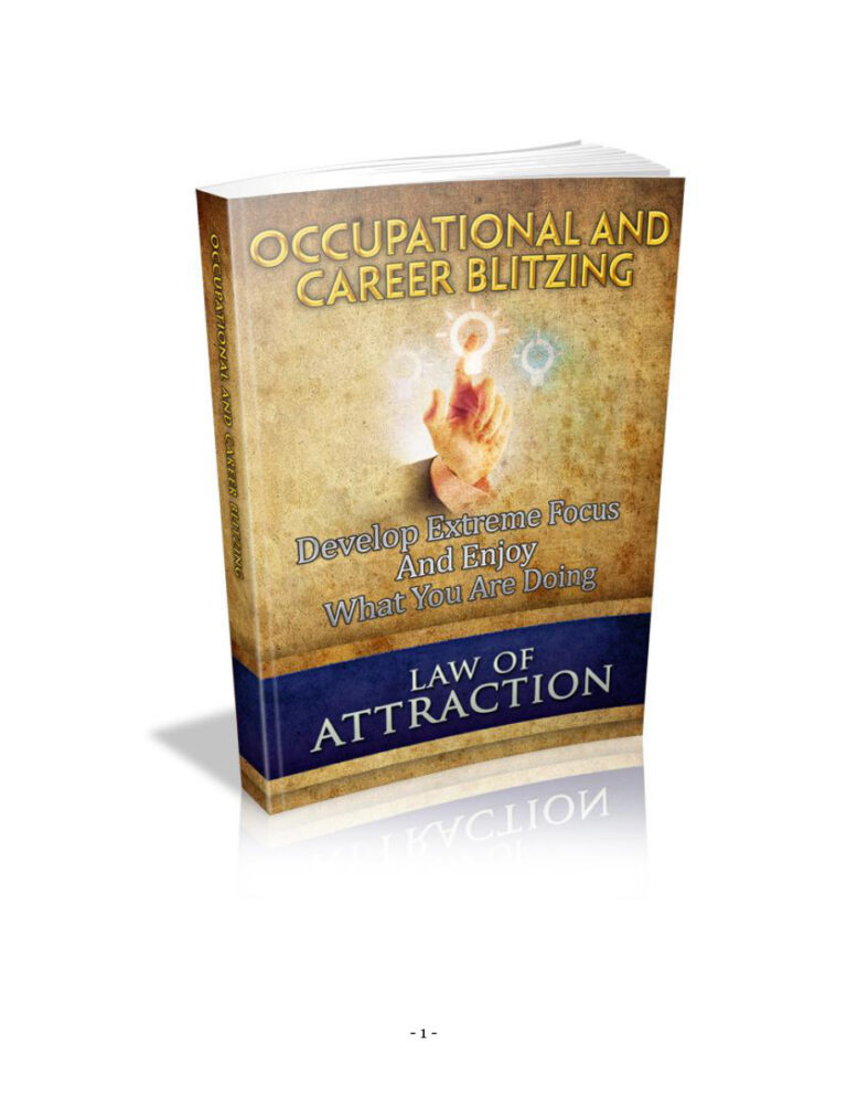 Occupation and Career Blitzing PDF Download – Unknown Author
