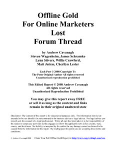 68400fd73d38d offline gold for online marketers lost forum thread Kitap Kapağı