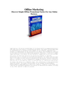 68401672cae5e offline marketing discover simple offline promotional tactics for any online business Kitap Kapağı