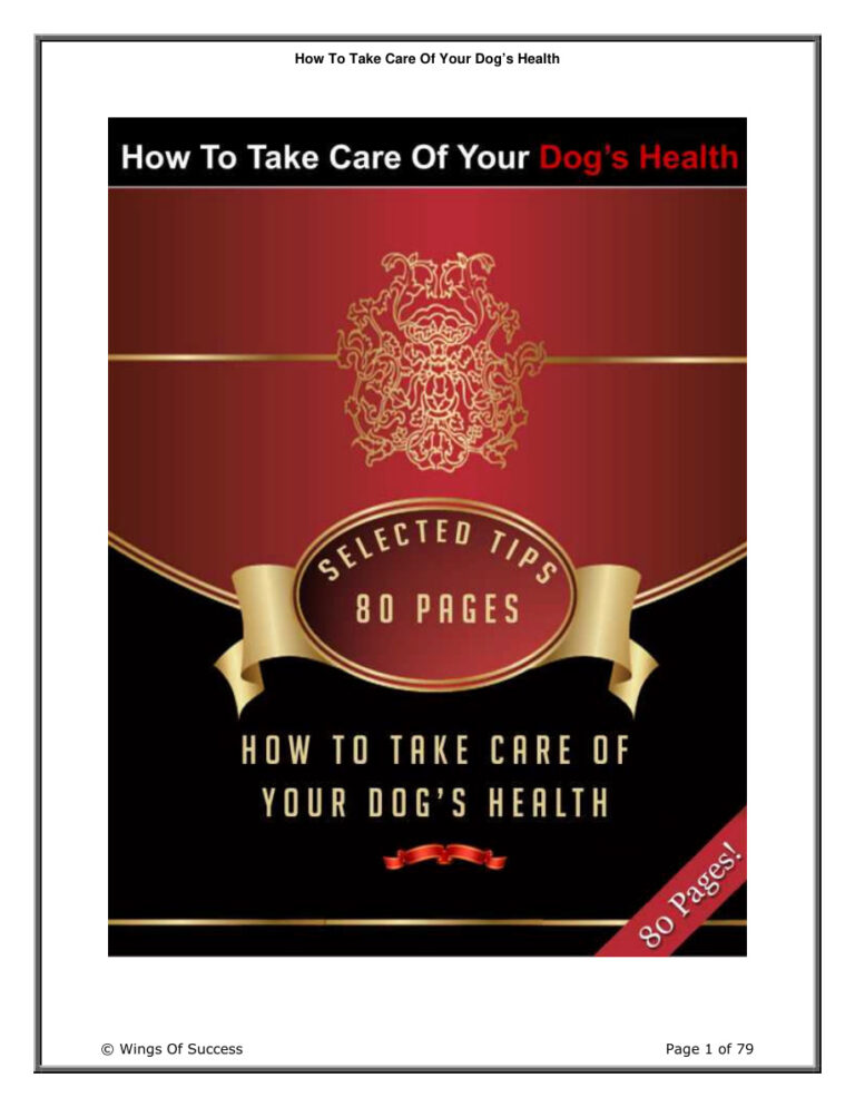 How to Take Care of Your Dog’s Health PDF Download – Unknown Author