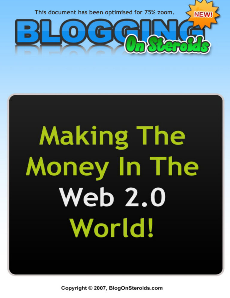 Blogging on Steroids PDF Download – Unknown Author