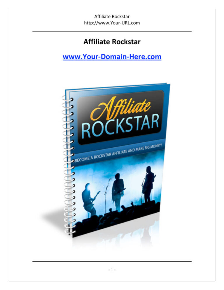 Affiliate Rockstar PDF Download – Unknown Author