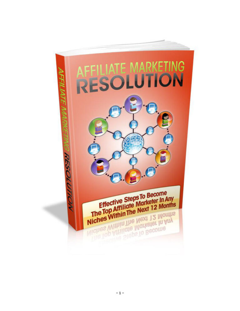 Affiliate Marketing Resolution PDF Download – Unknown Author