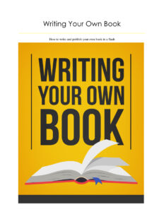 6846a90e2adc1 writing your own book how to write and publish your own book in a flash Kitap Kapağı