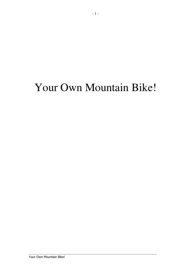 6848262a49051 your own mountain bike Kitap Kapağı
